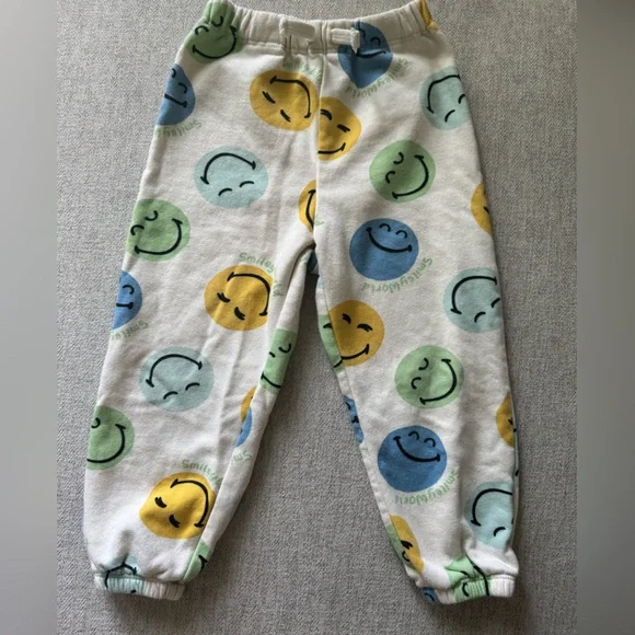 H&M Toddler Boy Smiley World Sweatshirt Set Cream and Multicolor 3T - Picture 6 of 7